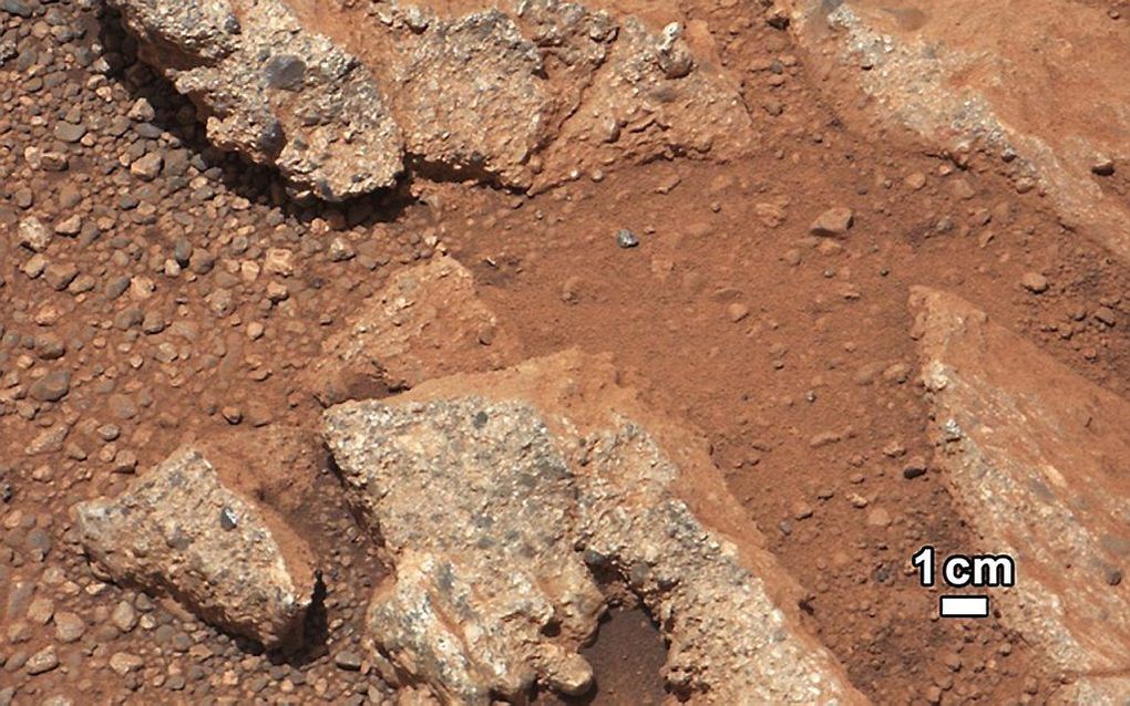 Beelden van Marsverkenner Curiosity. Foto EPA