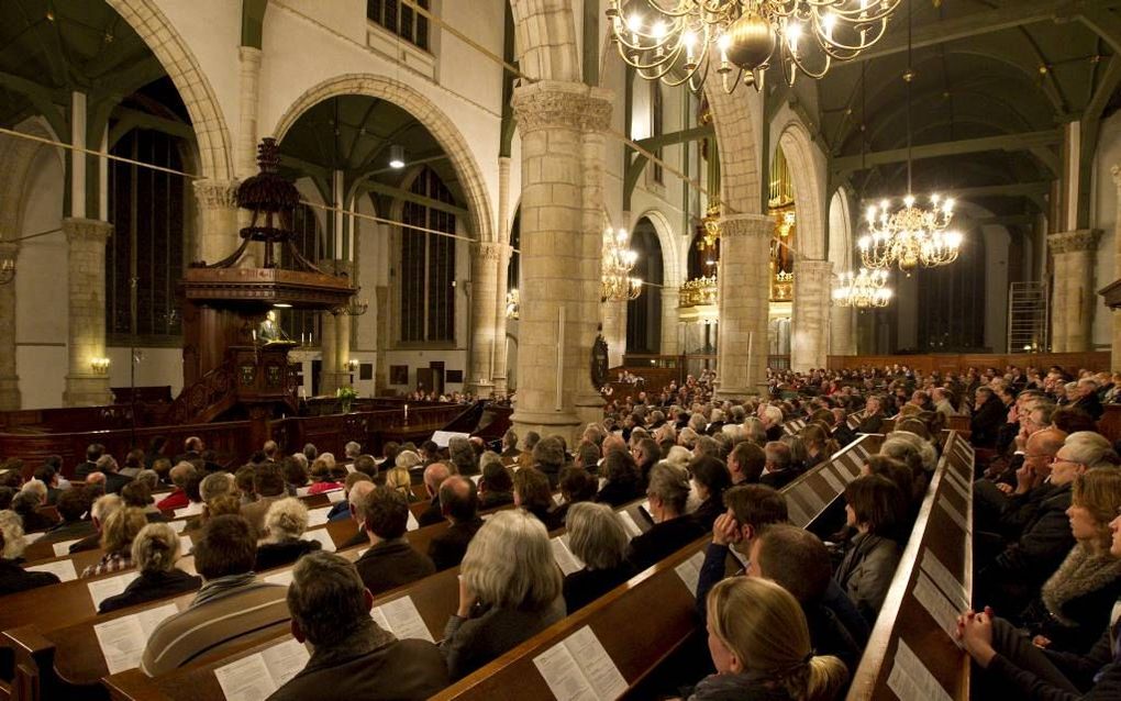 „Er gebeurt al veel in de gereformeerde gezindte. In het voorjaar werd door het Panel Presentie een bidstond georganiseerd in de Goudse St. Jan, waar zo’n duizend mensen aanwezig waren.” Foto RD, Anton Dommerholt