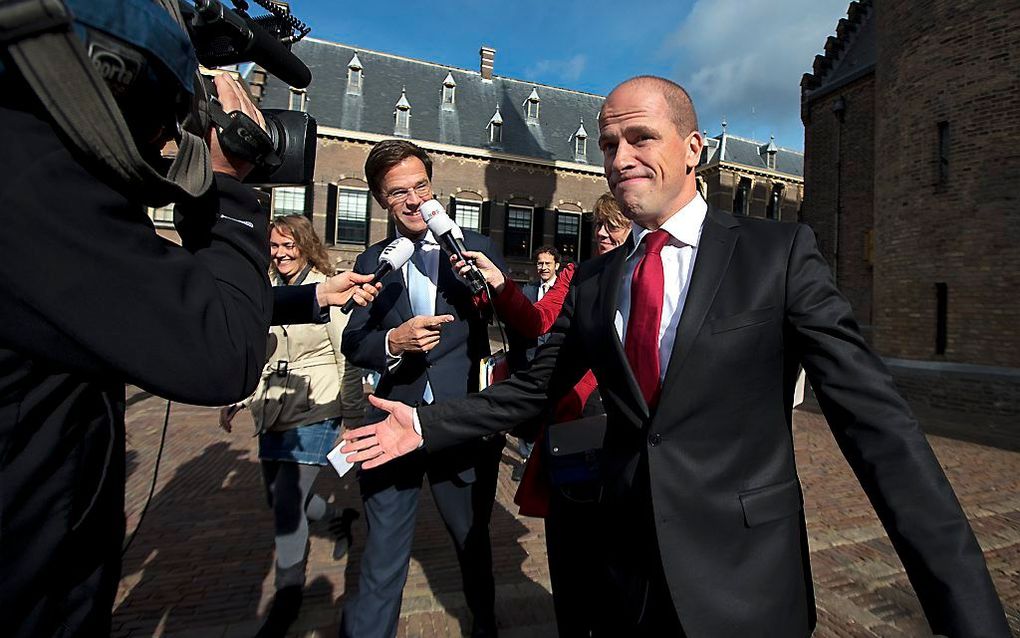 Samsom en Rutte (l.) Foto ANP