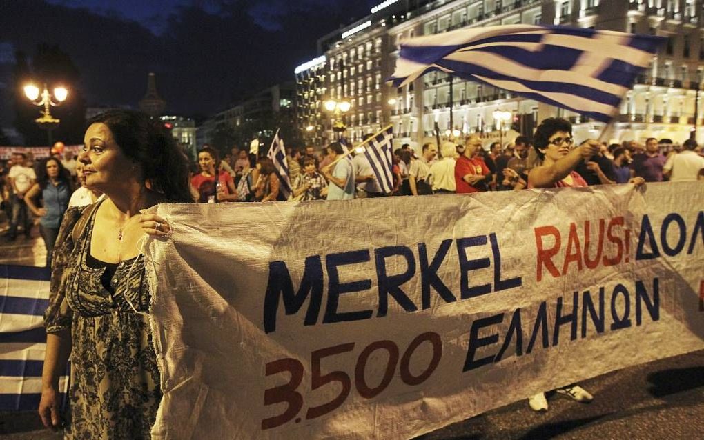 Protest in Athene. Foto EPA