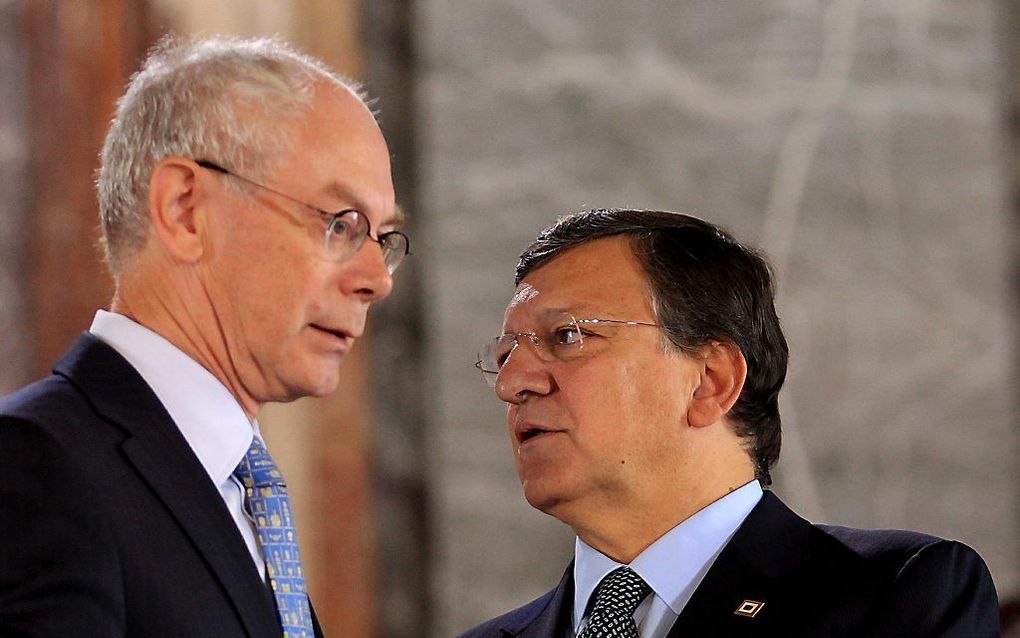 Van Rompuy (links) en Barroso. Foto EPA