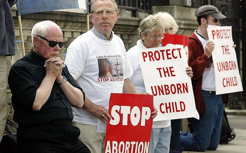 Eerdere anti-abortusprotesten in Noord-Ierland. Foto EPA