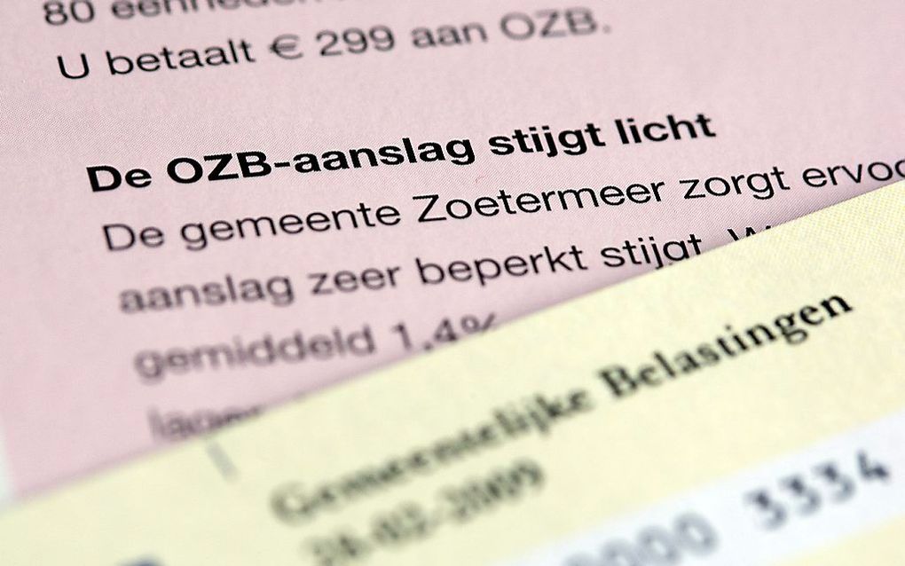 Het tarief voor de onroerendezaakbelasting (OZB) is dit jaar in 227 gemeenten gestegen met meer dan 5 procent gestegen. Foto ANP