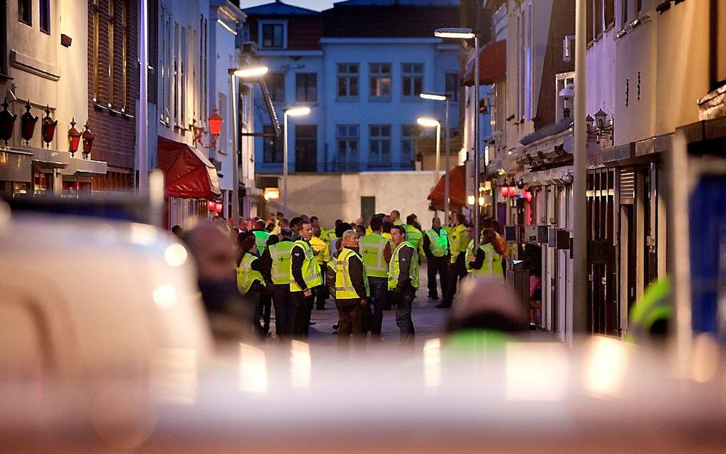 Politie-actie in Den Haag tegen mensenhandel. Foto ANP