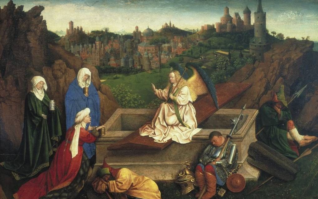 ”De drie Maria’s aan het graf”, geschilderd door Jan van Eyck, ca. 1430-1435. Collectie Museum Boijmans Van Beuningen, Rotterdam. Foto Museum Boijmans Van Beuningen