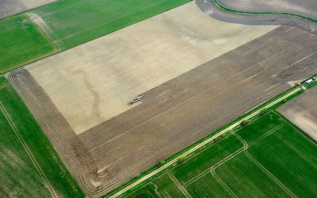 Luchtfoto Hedwigepolder.  Foto ANP