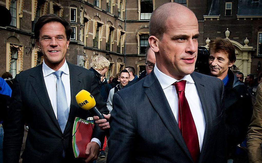 Rutte (l.) en Samsom. Foto ANP