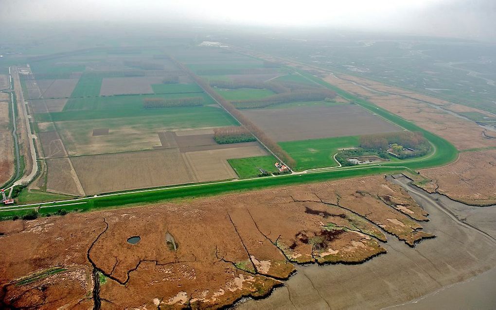 Luchtfoto Hedwigepolder.  Foto ANP