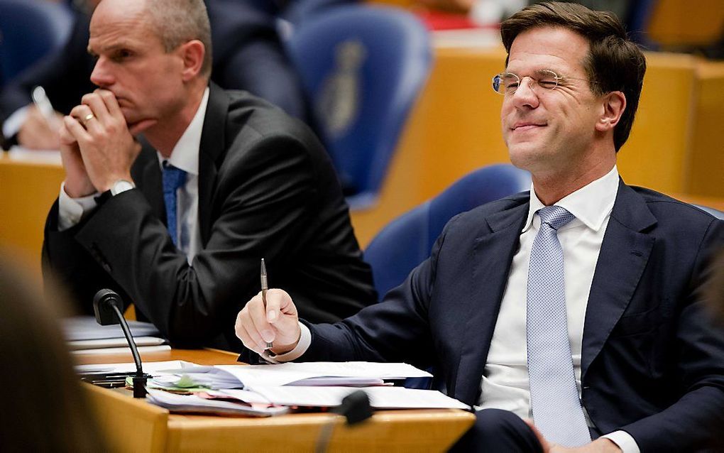 Rutte (r.) en Blok. Foto ANP