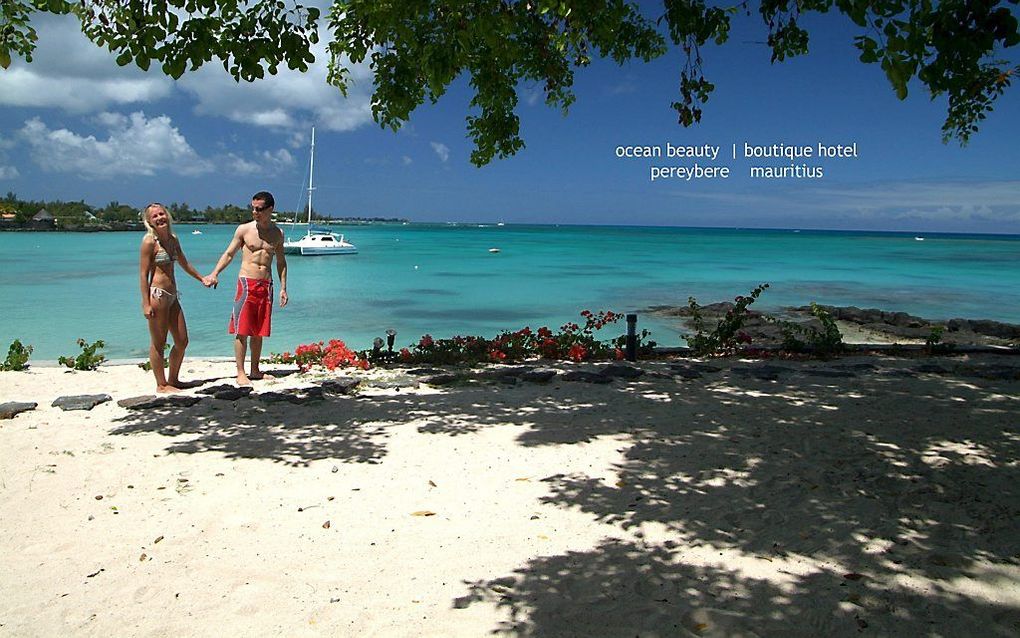 Advertentie voor 'ocean beauty' Mauritius. Foto EPA