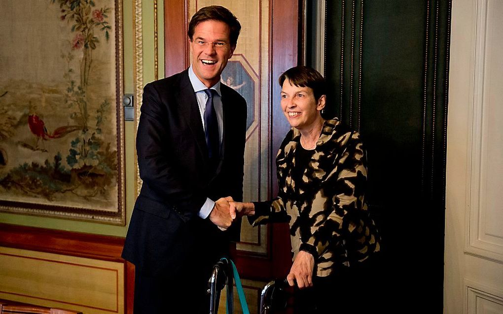 Jetta Klijnsma en Mark Rutte. Foto ANP