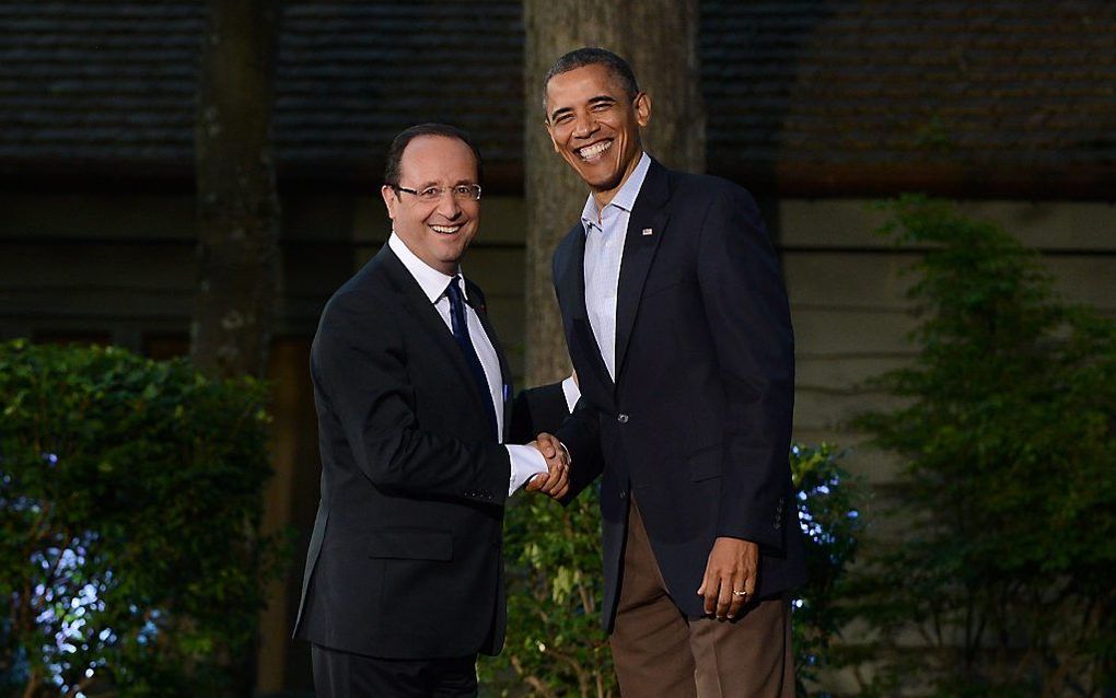 Hollande (links) en Obama. Foto EPA