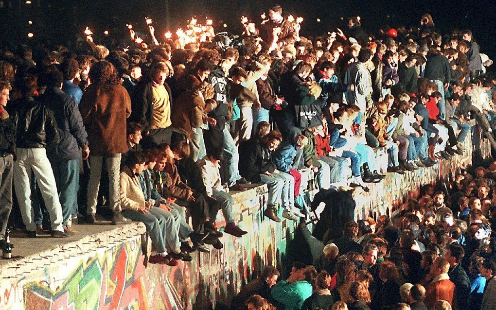 De val van de Muur op 9 november 1989. Foto EPA