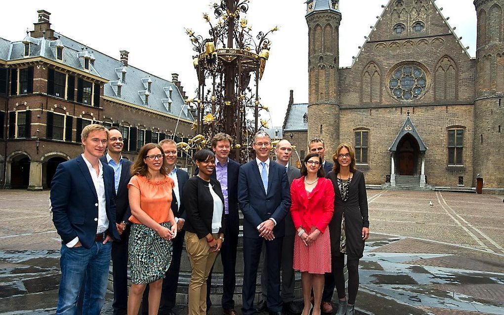 Presentatie van de kandidatenlijst van de ChristenUnie, in juni op het Binnenhof . Foto ANP