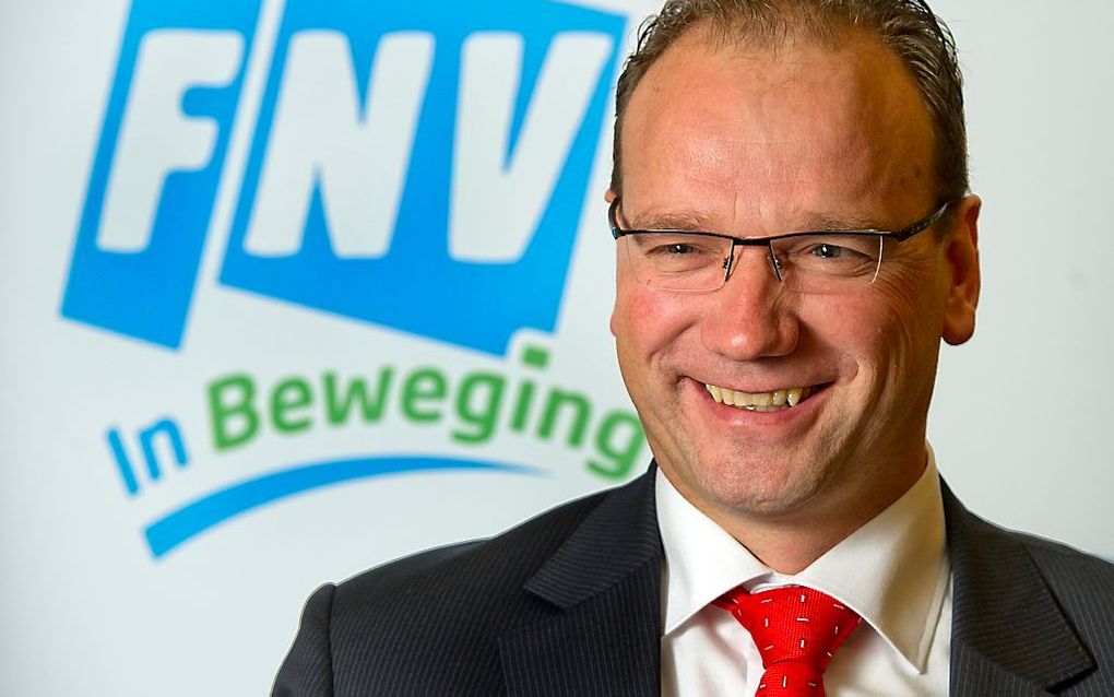 Ton Heerts, voorzitter FNV/nieuwe vakbeweging.  Foto ANP