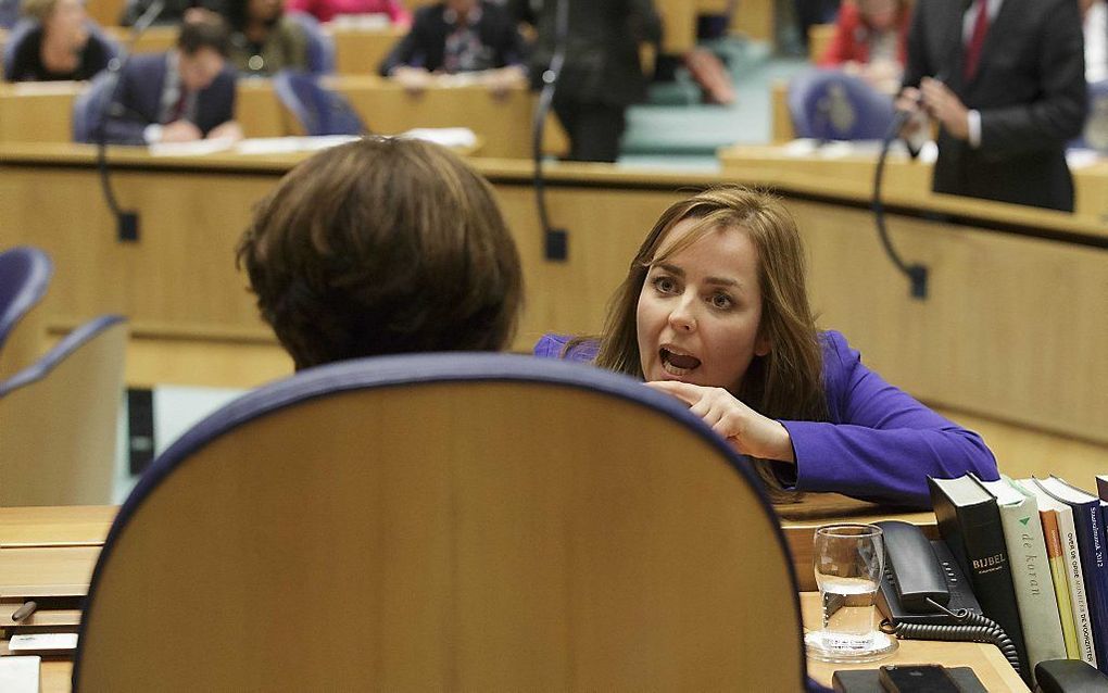 Marianne Thieme vaart uit tegen Kamervoorzitter Van Miltenburg. Foto ANP