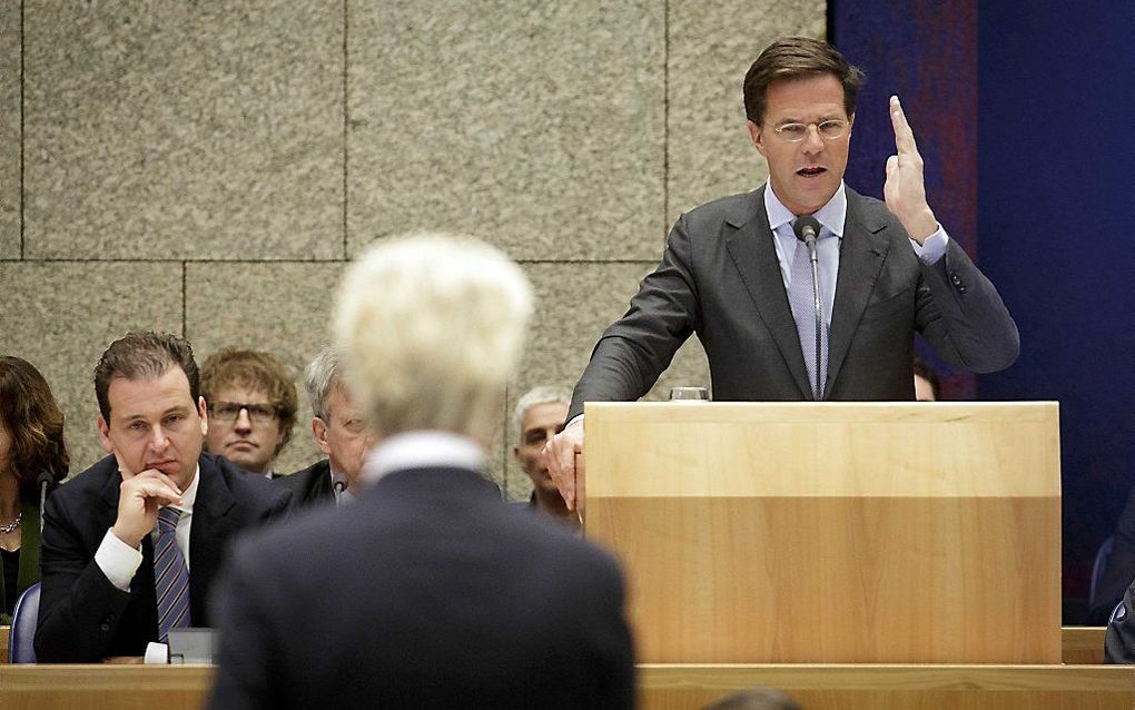 Rutte botst met Wilders. Foto ANP