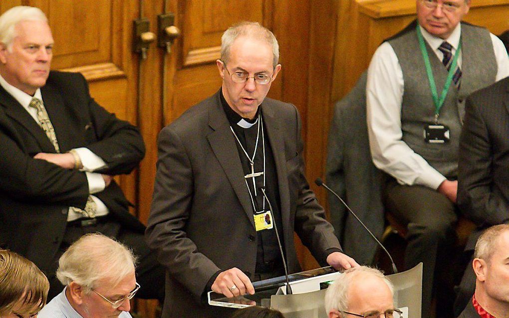 Bisschop Welby van Durham tijdens zijn toespraak. Foto Keith Blundy / Aegies Associates