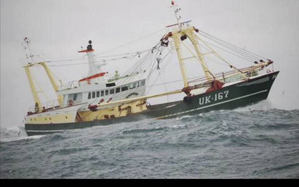 De UK 167 van de Urker broers Lub en Jelle Kramer wordt in Den Helder omgebouwd tot patrouilleboot. Foto Lub Kramer