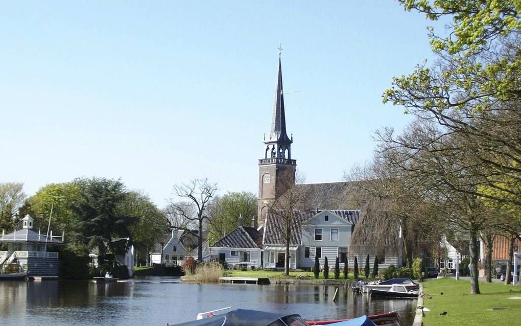 In 1841 wordt Flesch samen met zijn vrouw en zoontje Mozes in de hervormde kerk van Broek in Waterland door ds. H. Bitter gedoopt. Foto Straatkaart