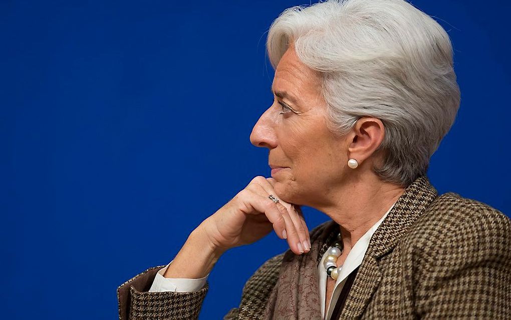 Christine Lagarde van het Internationaal Monetair Fonds (IMF). Foto EPA