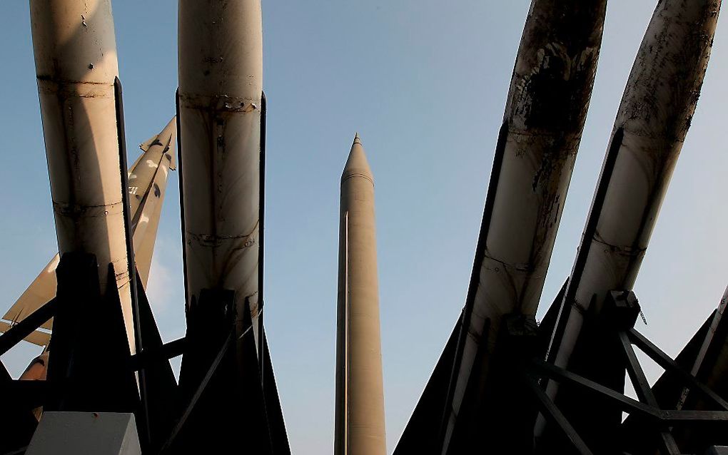 Raketten en luchtafweergeschut bij het oorlogsmuseum in Zuid-Korea.  Foto EPA