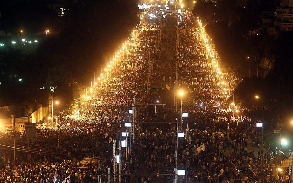 Protest tegen Morsi, vrijdag in Caïro. Foto EPA