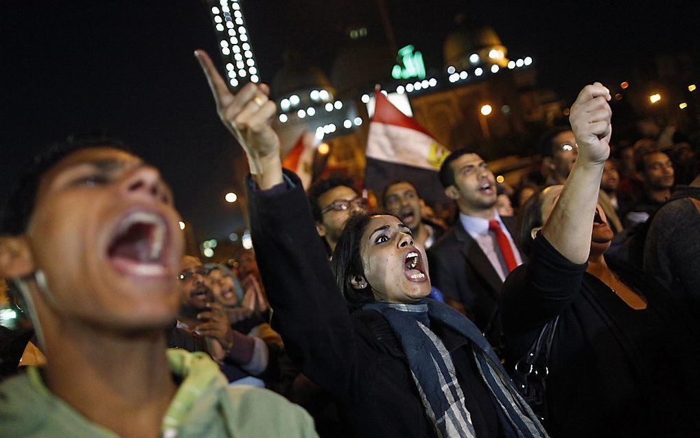 Demonstranten in Caïro protesteren tegen president Mursi. Foto EPA