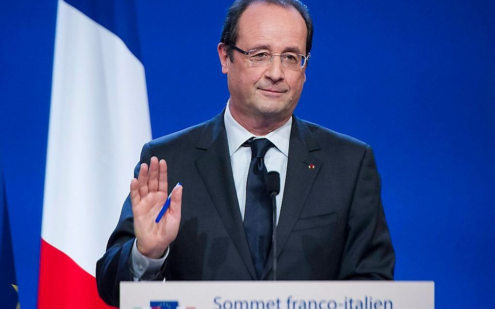 De Franse president Hollande.  Foto EPA