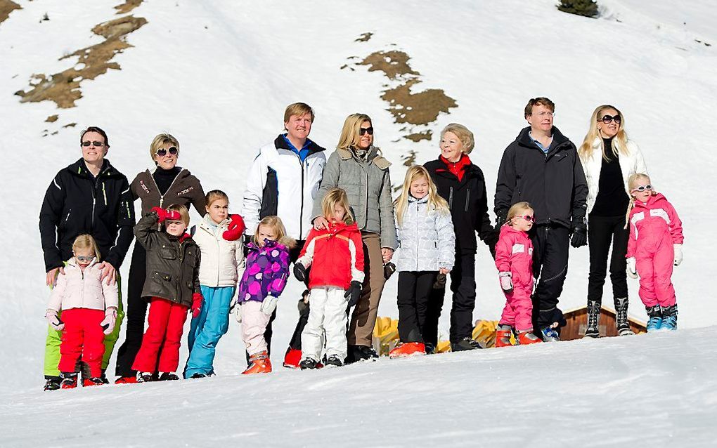 De koninklijke familie in Lech. Foto ANP