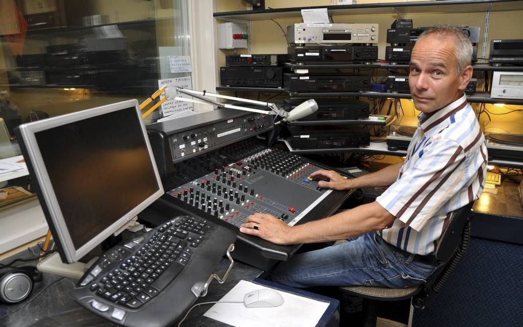 Herman van der Vegte in de CBO-studio in Genemuiden. Foto RD