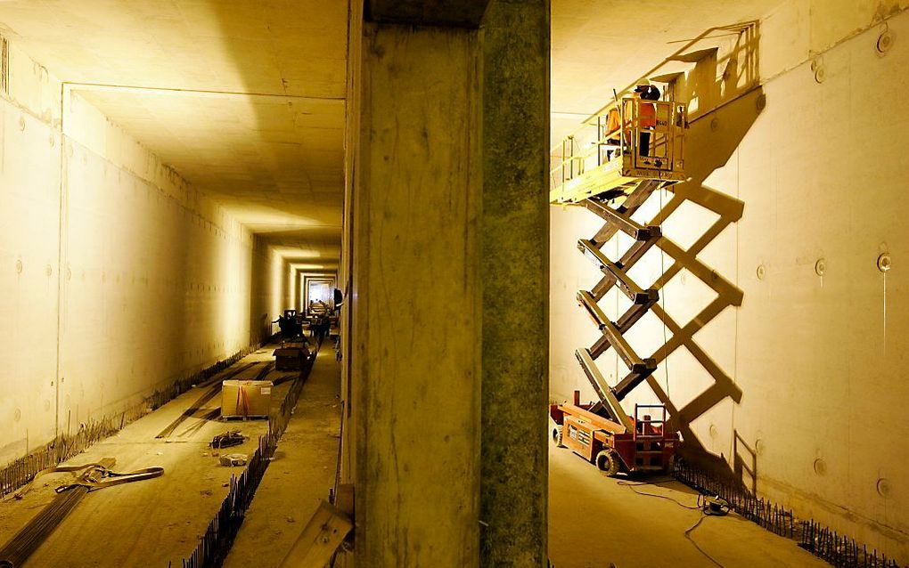 Drontermeertunnel in aanbouw. Foto ANP