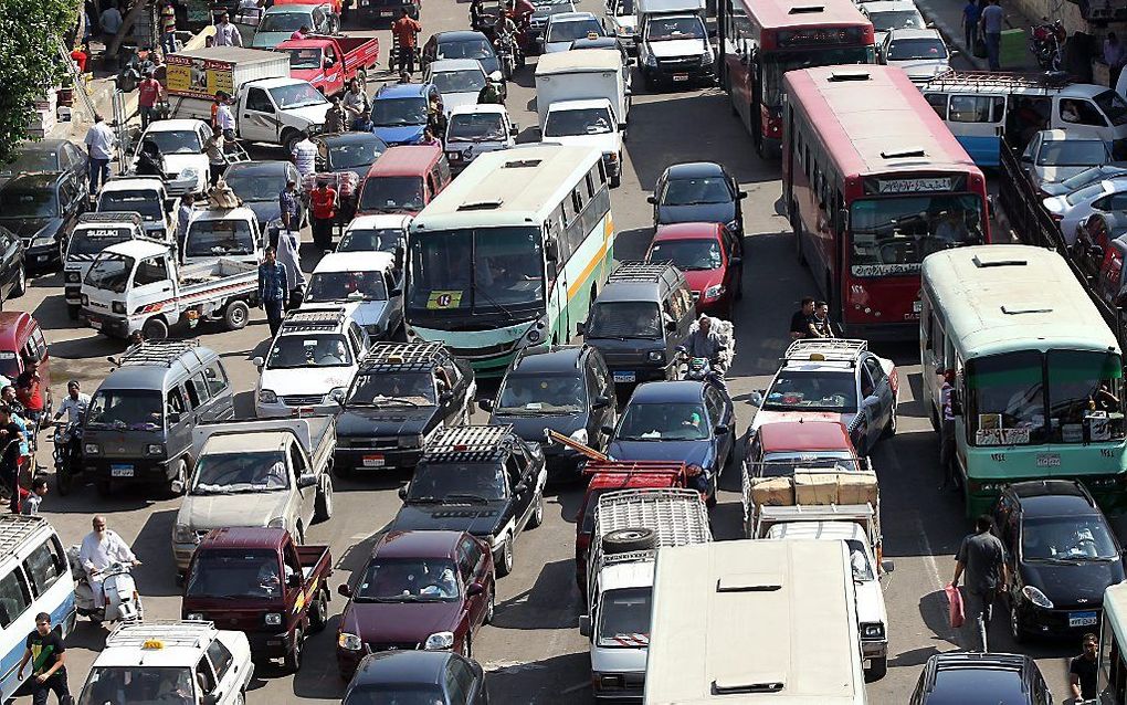 Verkeer in Caïro. Foto EPA