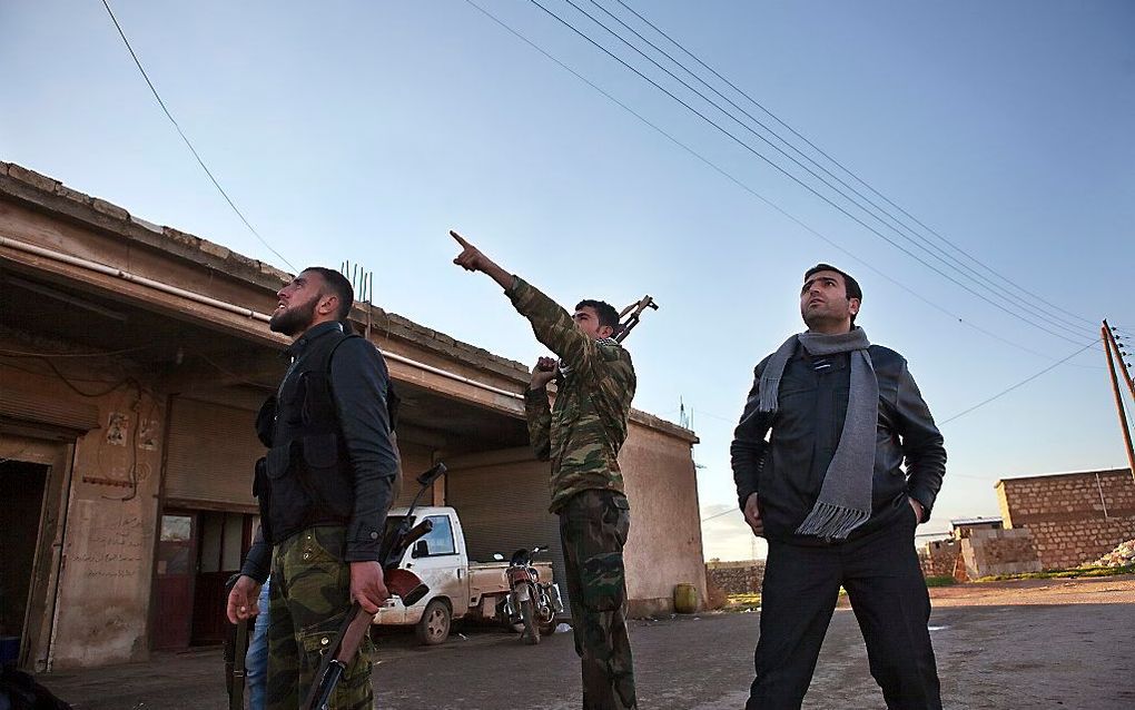 Soldaten van het Vrije Syrische Leger. Foto EPA