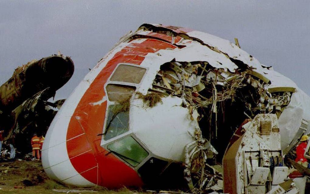 Restanten van de cockpit van de gecrashte DC-10 van Martinair. Foto ANP