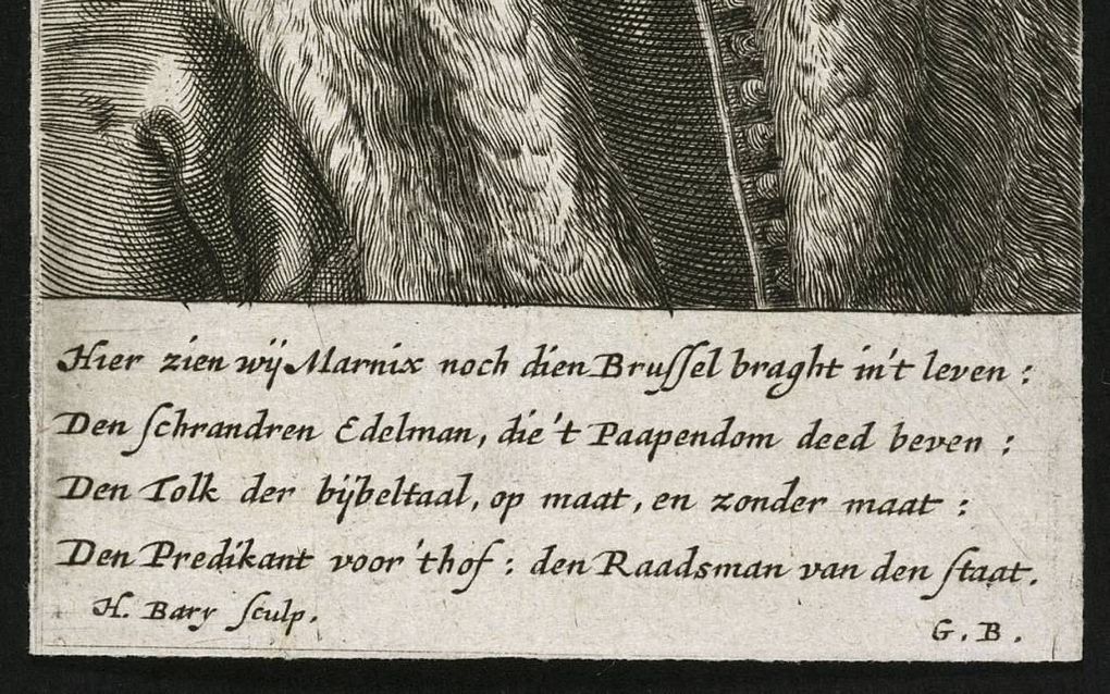 Marnix van Sint Aldegonde over de Deux Aesbijbel: „Ik houd de vertaling voor zo gebrekkig dat zij een geheel nieuwe bearbeiding eist. Er moet een nieuw werk komen.” Foto collectie UvA