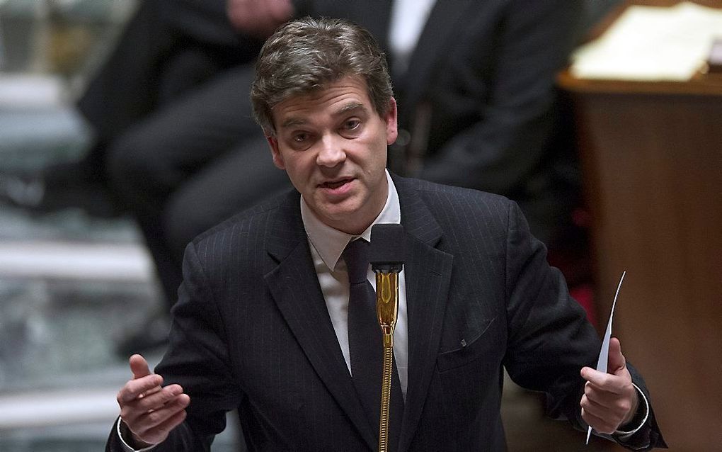 Franse minister van Productieherstel Arnaud Montebourg .  Foto EPA