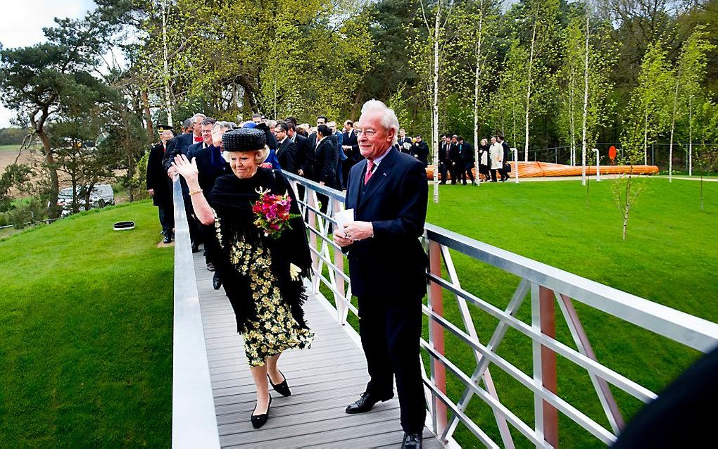 Koningin Beatrix tijdens bezoek aan Floriade. Foto ANP