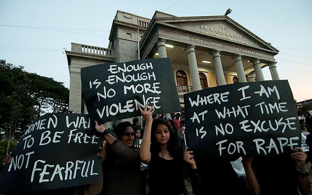 Protest van Indiase vrouwen. Foto EPA