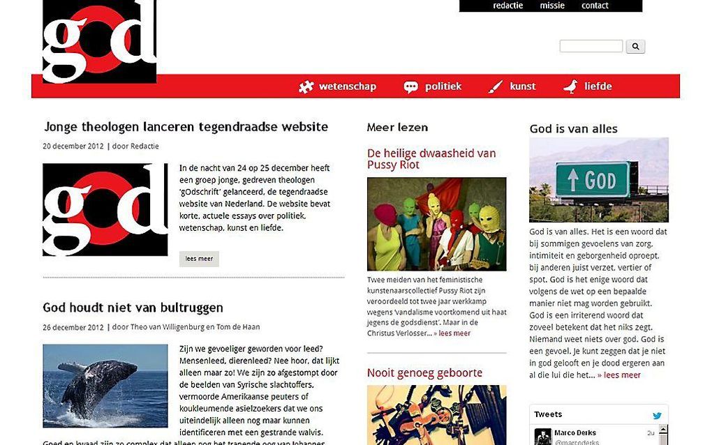 Het nieuwe theologische internetmagazine gOdschrift. beeld RD