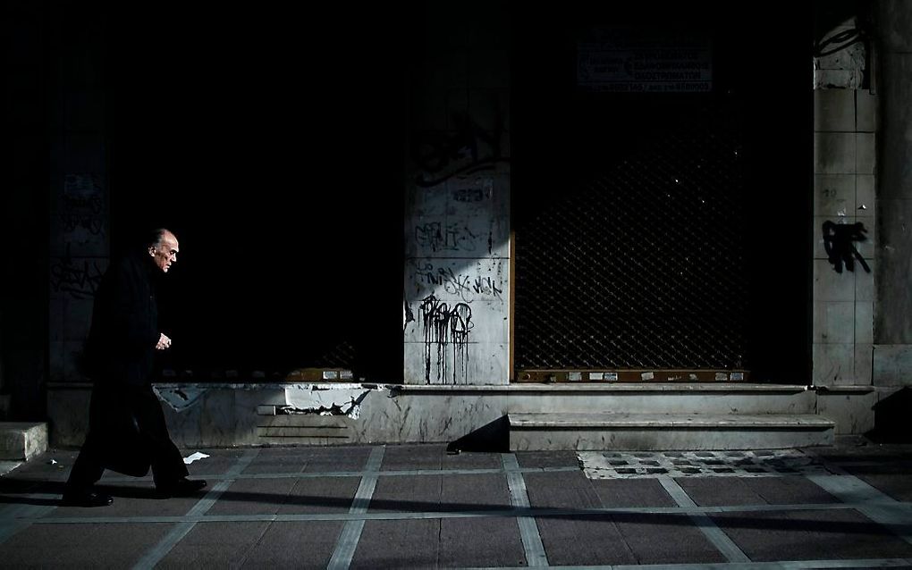 Gesloten winkel in Athene. Foto EPA