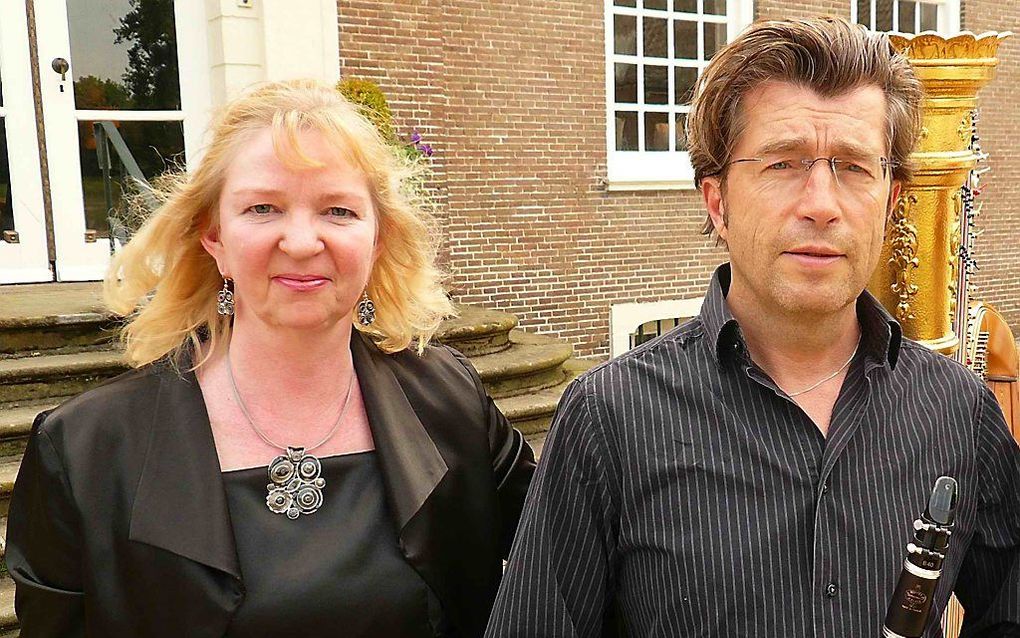 Harpiste Regina Ederveen en klarinettist Gerard Zuyderhoff. Foto Regina Ederveen