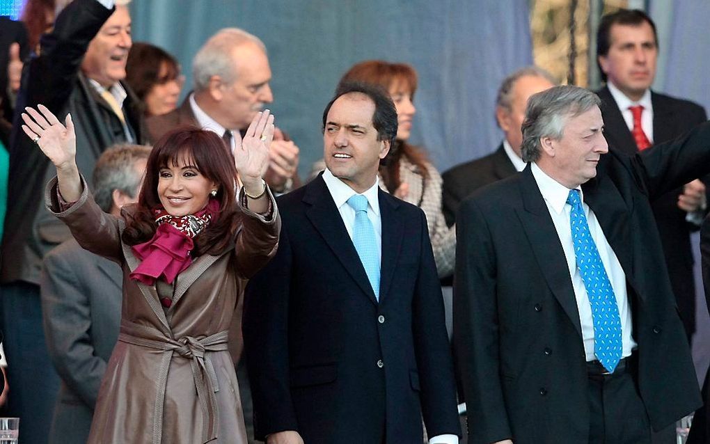 President Cristina Fernández de Kirchner van Argentinië (links).  Foto EPA