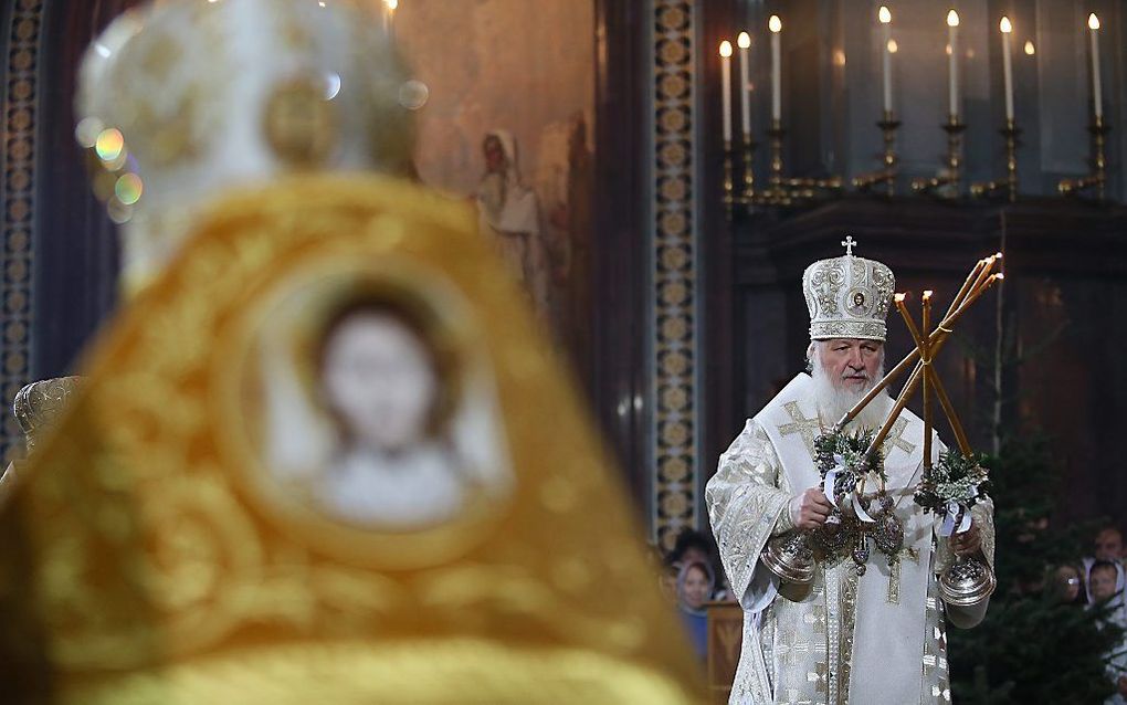 Hoofd van de Russisch-orthodoxe kerk, patriarch Kirill.  Foto EPA