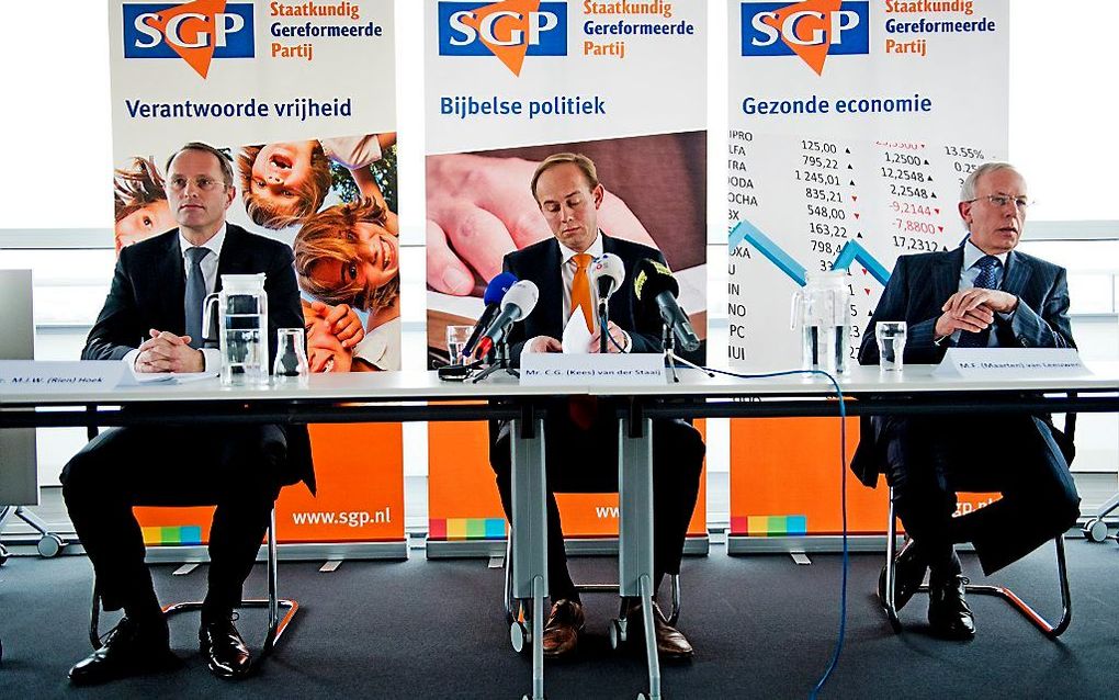 Persconferentie SGP. Foto ANP