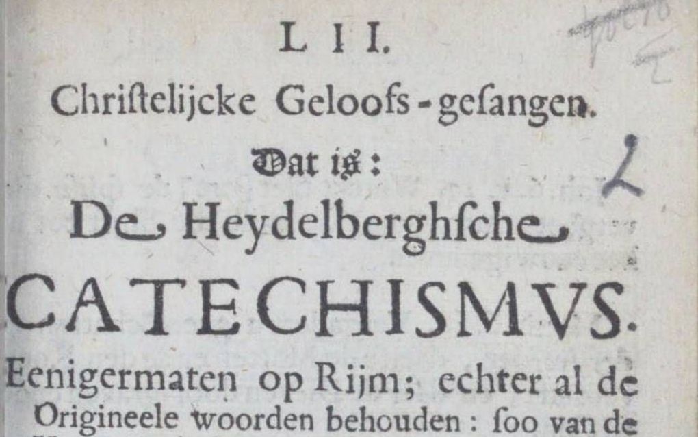 Titelblad van de catechismusberijming van Van Disselburg uit 1667. beeld RD