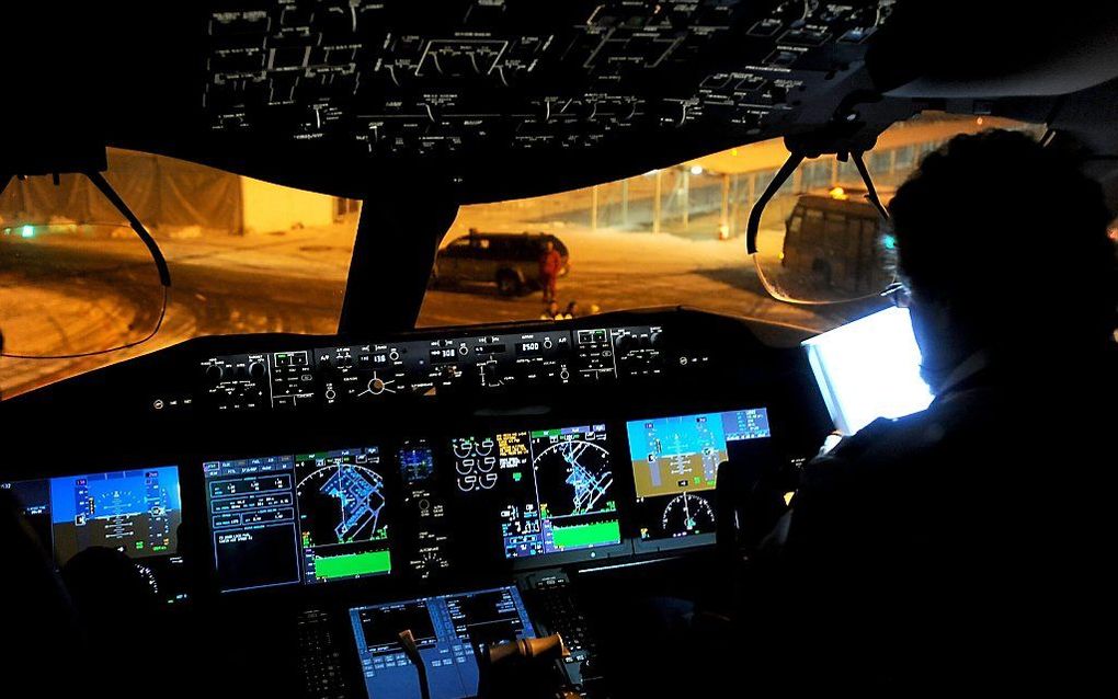 Cockpit van een Boeing 787 Dreamliner. Foto EPA