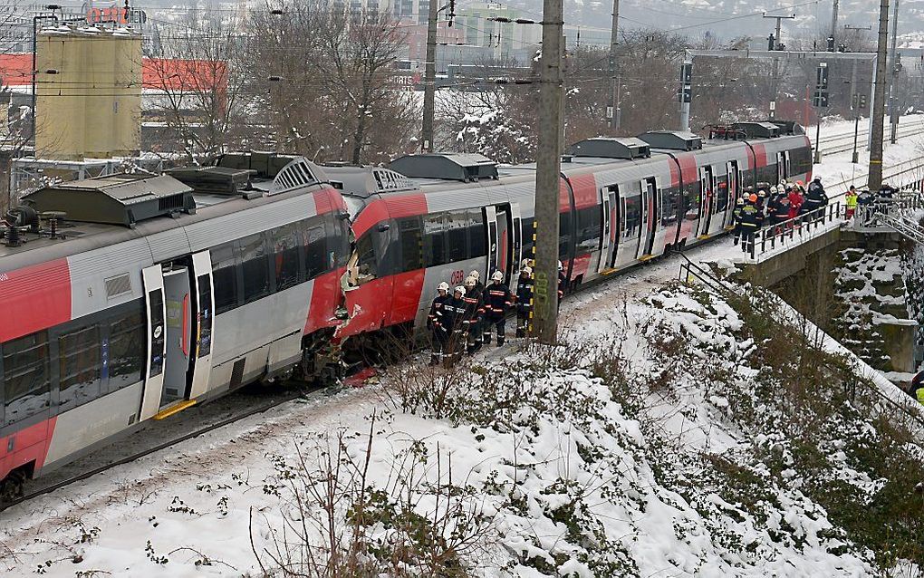 Treinbotsing Wenen. Foto EPA