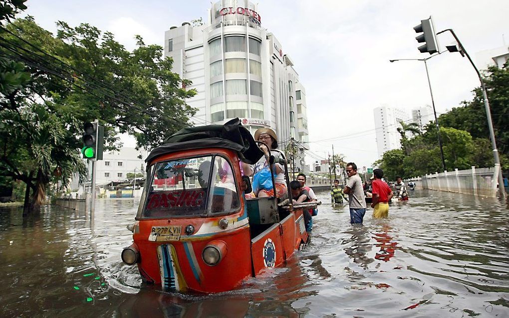 Overstromingen in Jakarta.  Foto EPA