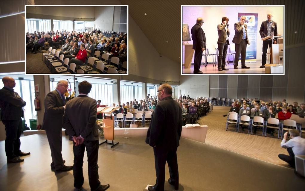 In Amersfoort had vrijdag de jaarlijkse theologenconferentie van het Evangelisch Werkverband binnen de Protestantse Kerk in Nederland plaats. Daarbij werd afscheid genomen van voormalig directeur ds. Hans Eschbach. Foto RD, Henk Visscher